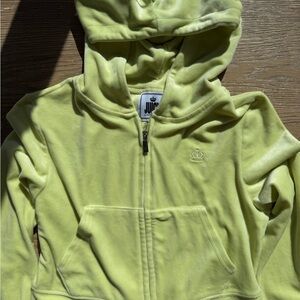 Y2K Juicy Couture Lime Green Sweater Size S with Rhinestone